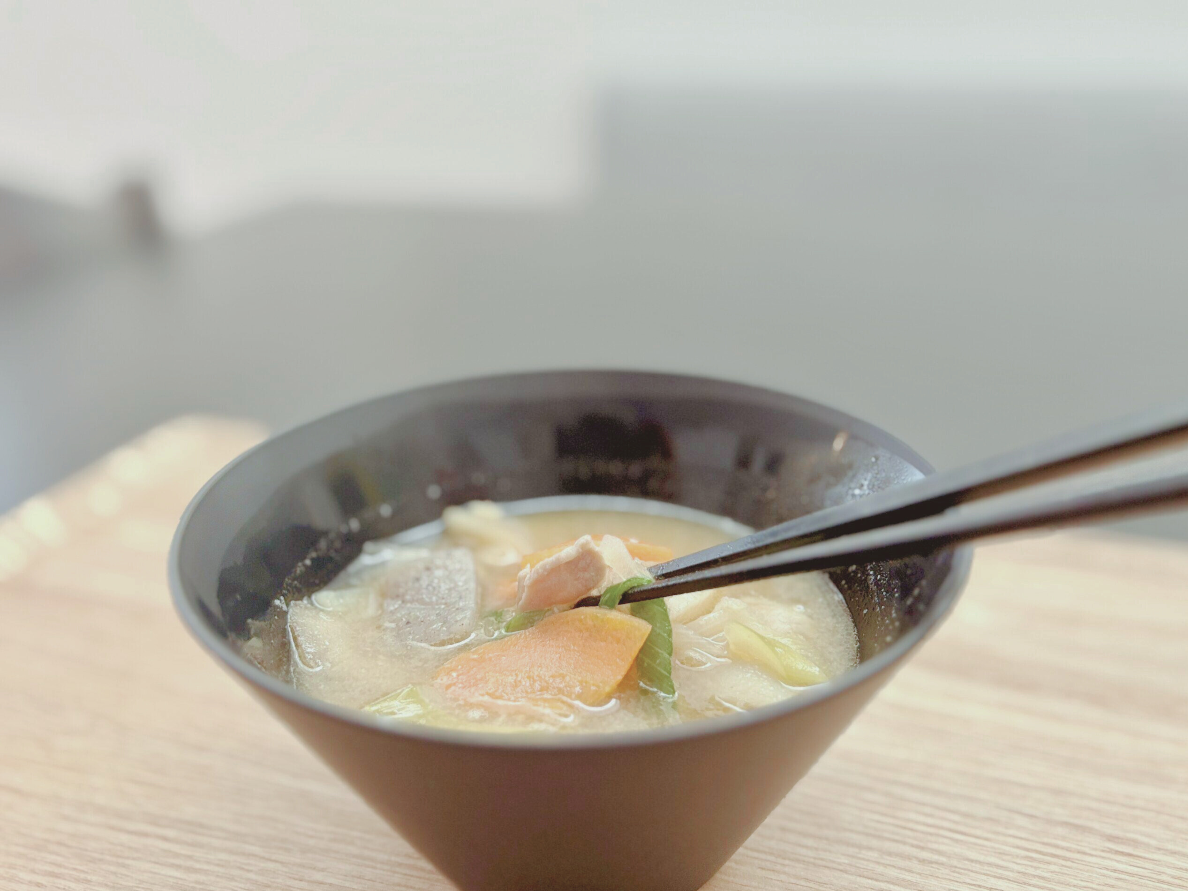 ウォータースタンド ピュアライフ の水を使って作ったお味噌汁